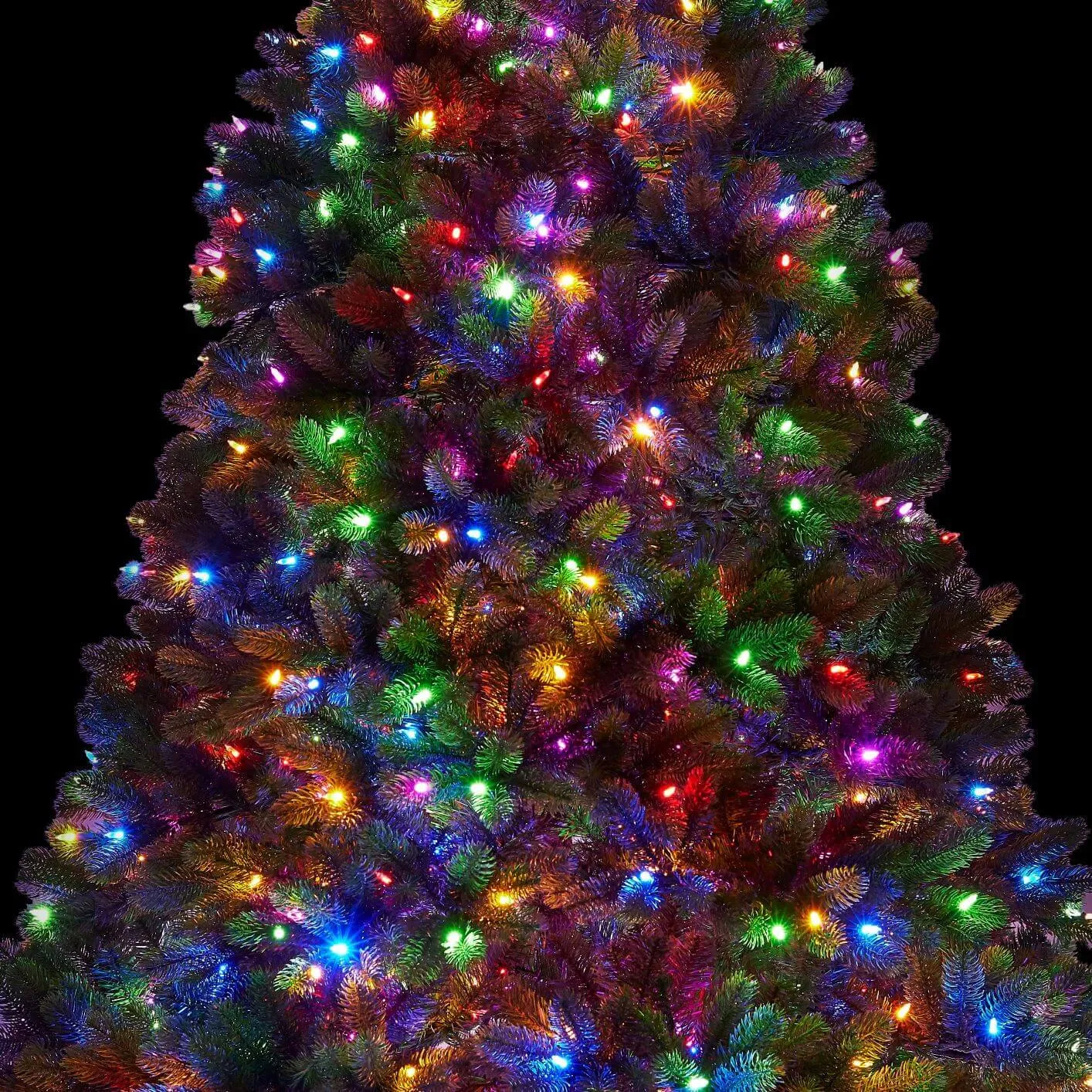 10' Royal Fir Artificial Christmas Tree with 1600 Warm White & Multi-Color LED Lights