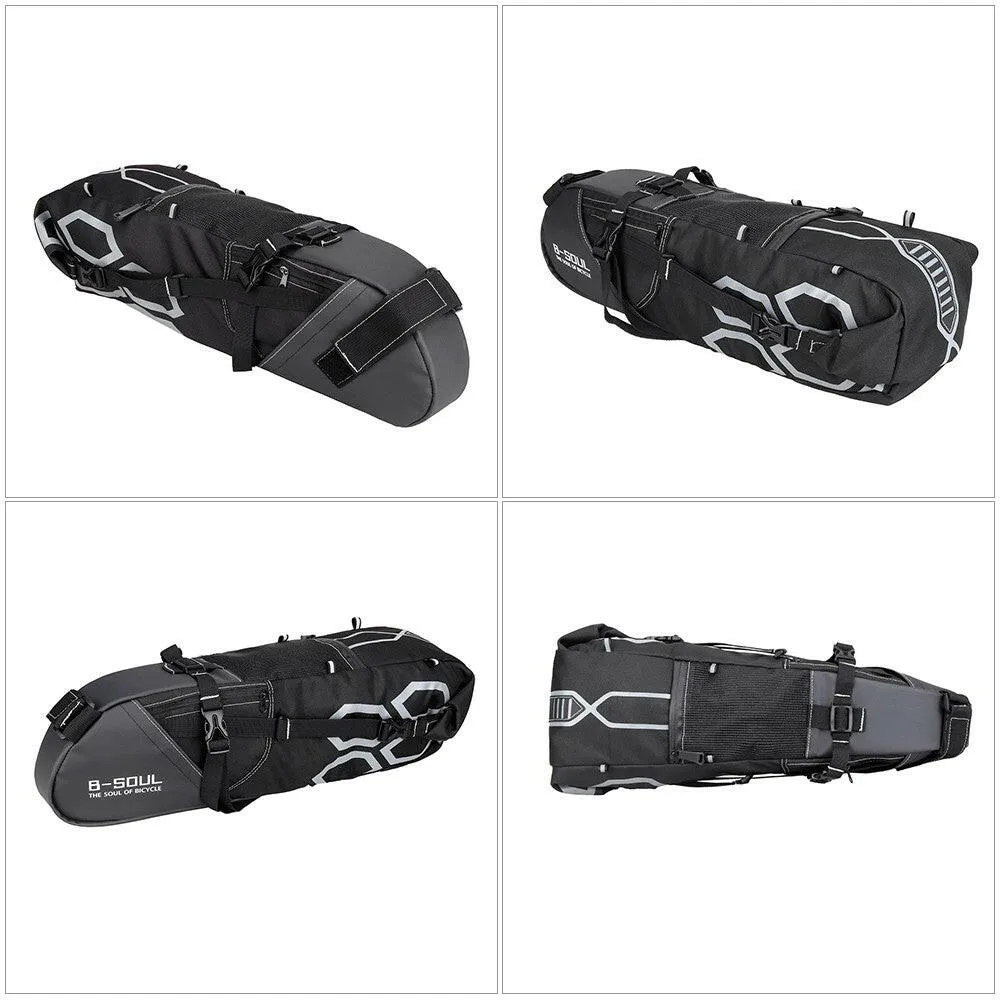 10L Bike Bag Bike Rear Seat Bag Bicycle Tool Storage Pouch Cycling Saddle Tail Packs Bike Storage Bag