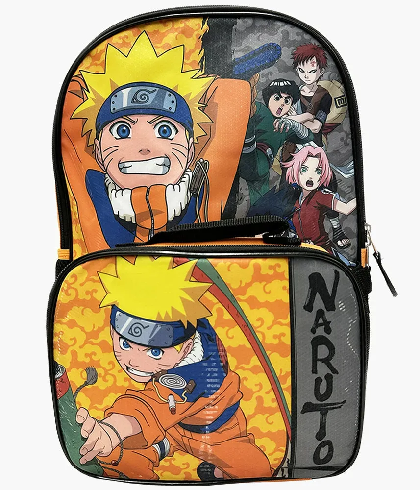 16" Naruto Anime Backpack/ Lunch Bag Combo