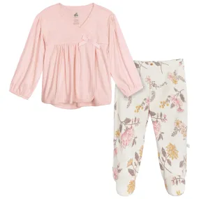 2-Piece Baby Girls Vintage Floral Take Me Home Set