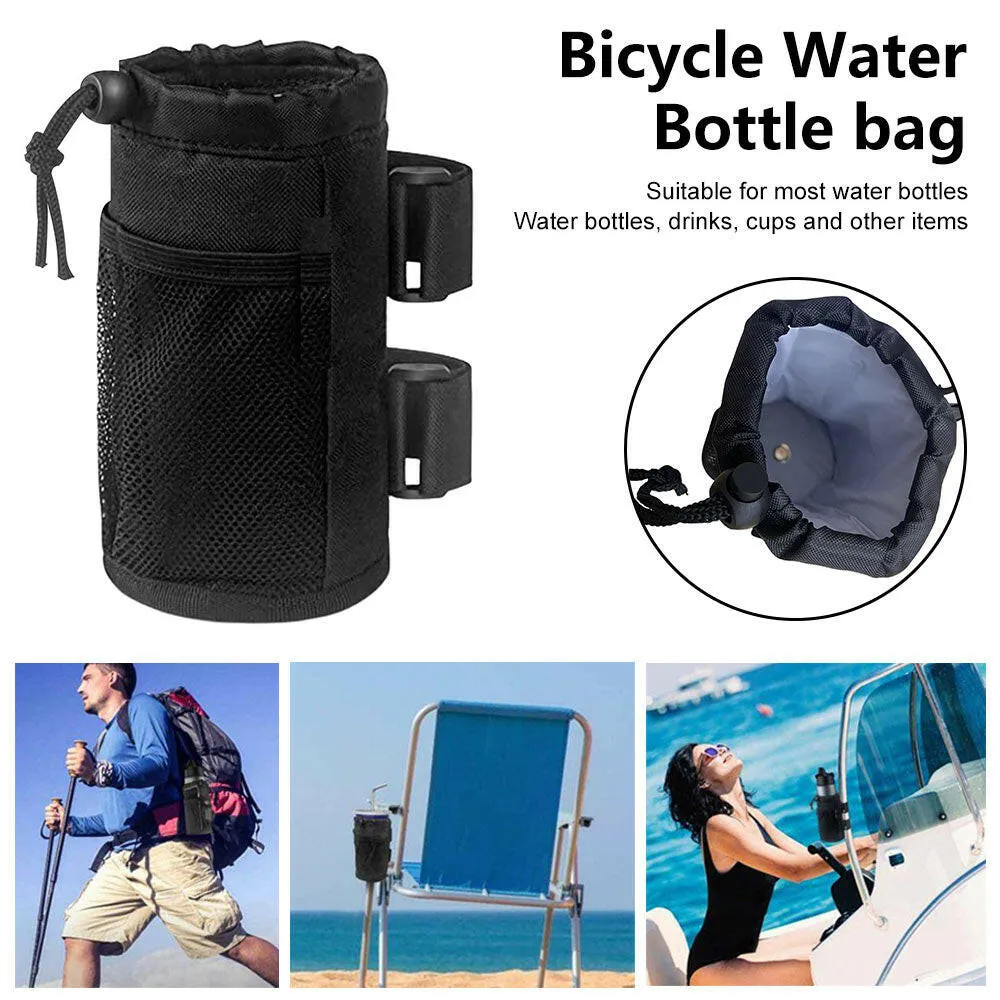 2L Outdoor Bike Water Bottle Bag Oxford Cloth Phone Storage Bag Outdoor Camping Bicycle Coffee Cup Holder Water Bottle Bag