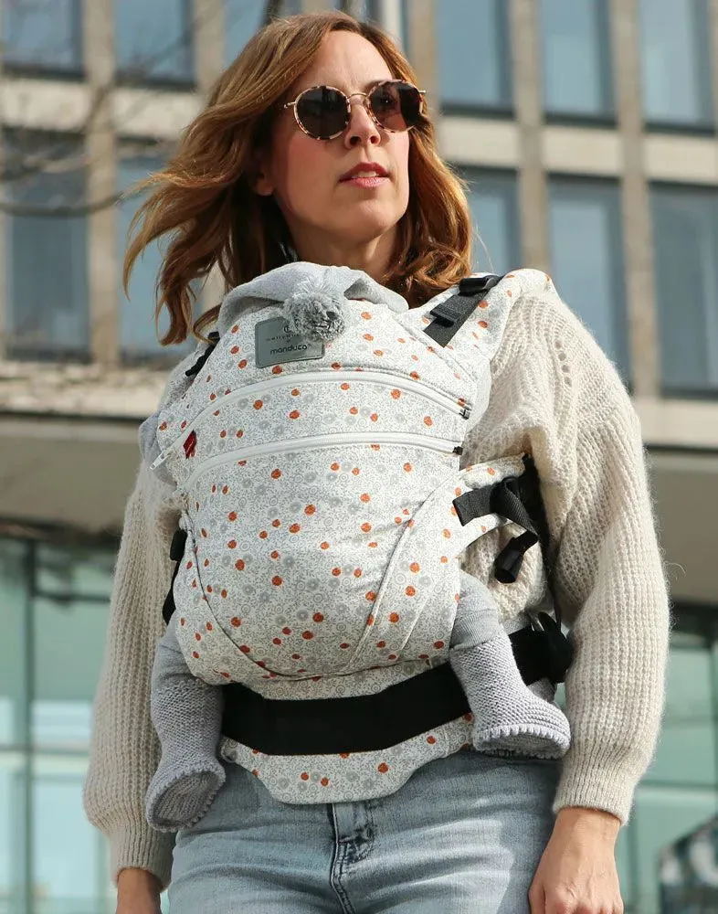 [3 Years Local Warranty] Manduca XT Organic Cotton Baby & Toddler Carrier - BellyButton SoftBlossom Light