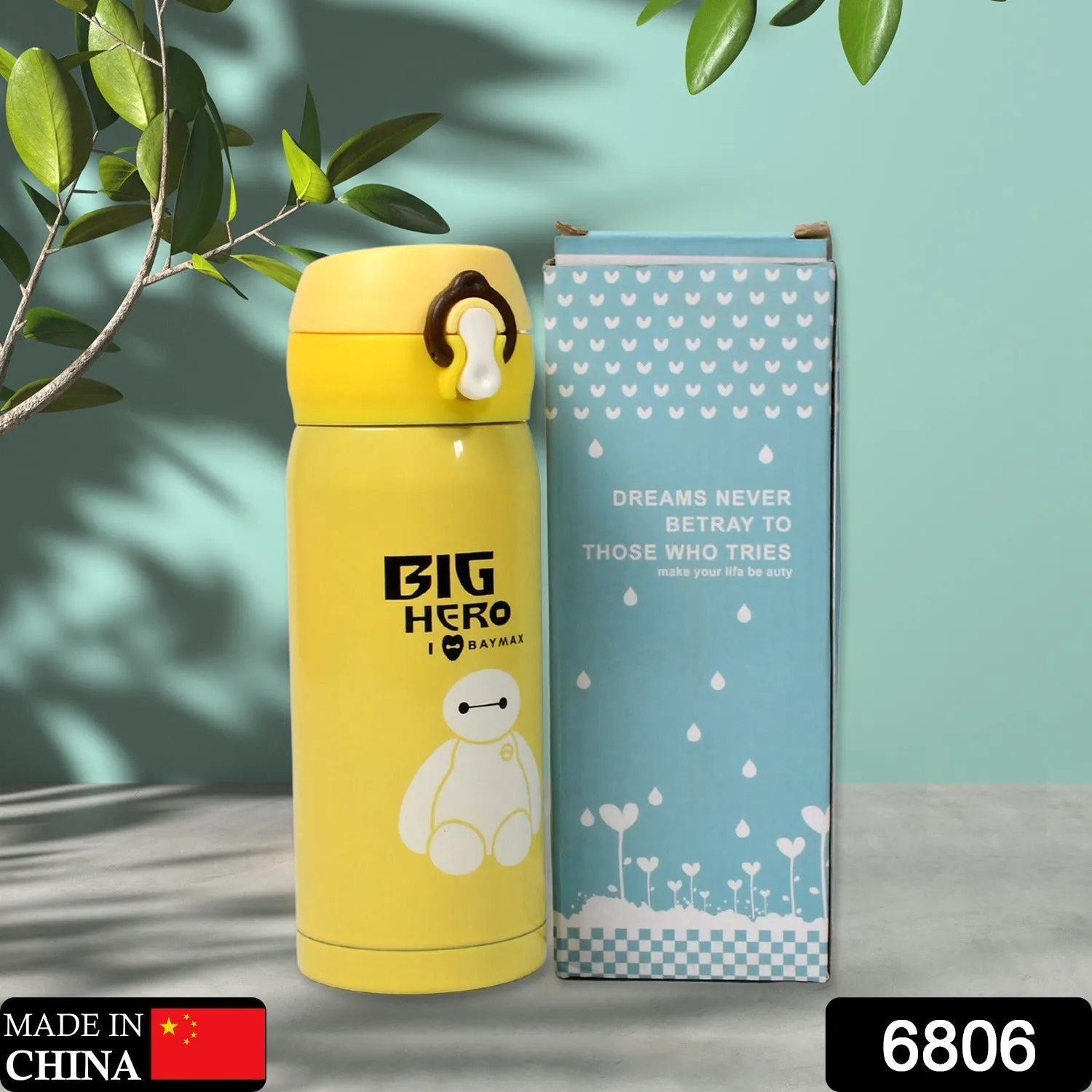 6806 STAINLESS STEEL DOUBLE WALL WATER BOTTLE FLASK BOTTLE TRAVEL USE BOTTLE