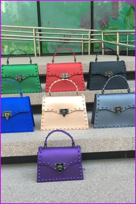 7 Colors Rivet PU Handbag/Cross Body Bag F091