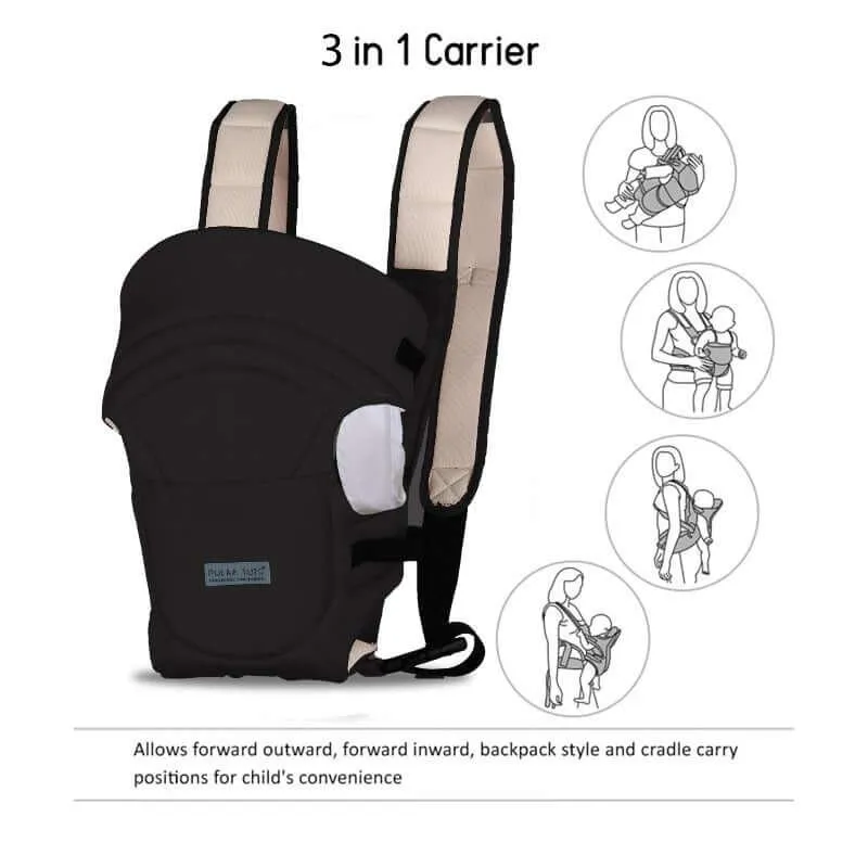 Adjustable Hands-Free 3-in-1 Baby Carrier (Black)