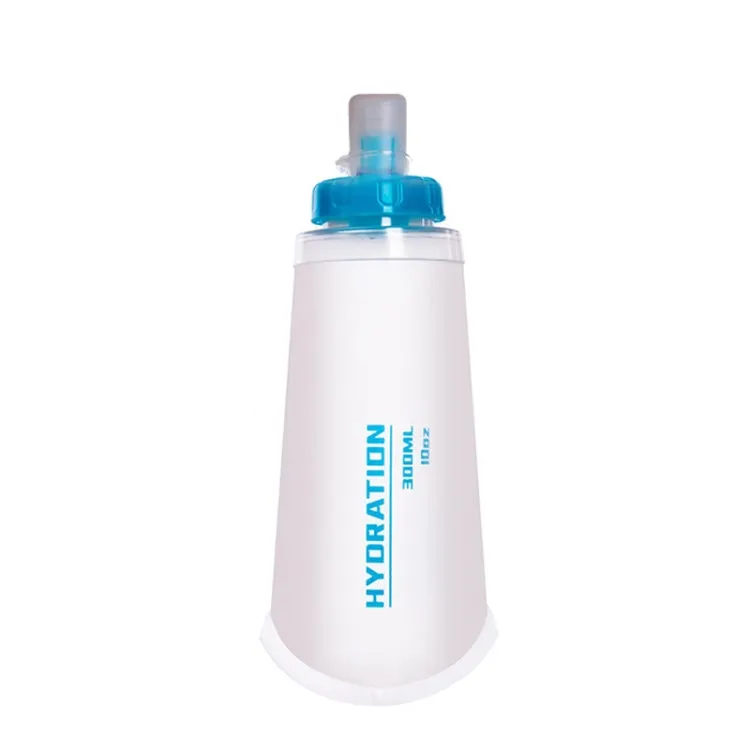 AFISHTOUR TPU Outdoor Sports Soft Water Bag Marathon Water Bottle Folding Water Bag, Capacity:  300ml (Transparent)