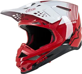 ALPINESTARS S.TECH M10 DYNO HELMET RED/WHITE MD 8301119-3182-M