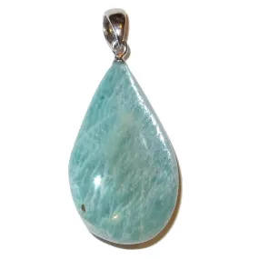 Amazonite Pendant Luscious Drop of Ocean Aqua Green Stone