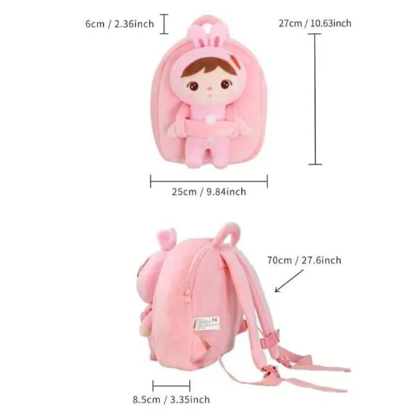 Backpack with Plush Doll for Toddlers and Kids - Ideal for School and Play