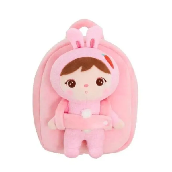 Backpack with Plush Doll for Toddlers and Kids - Ideal for School and Play