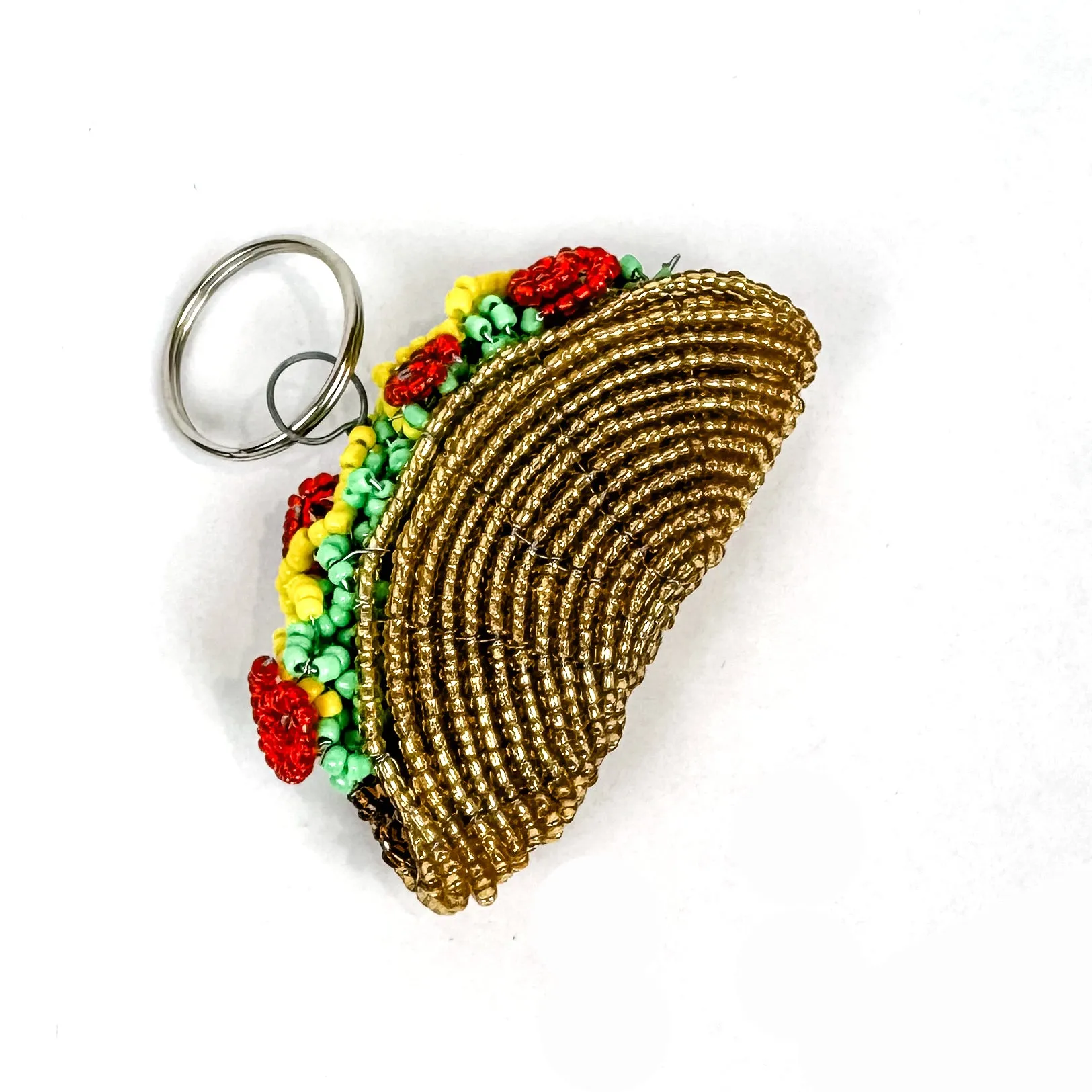 Beaded Taco Keychain