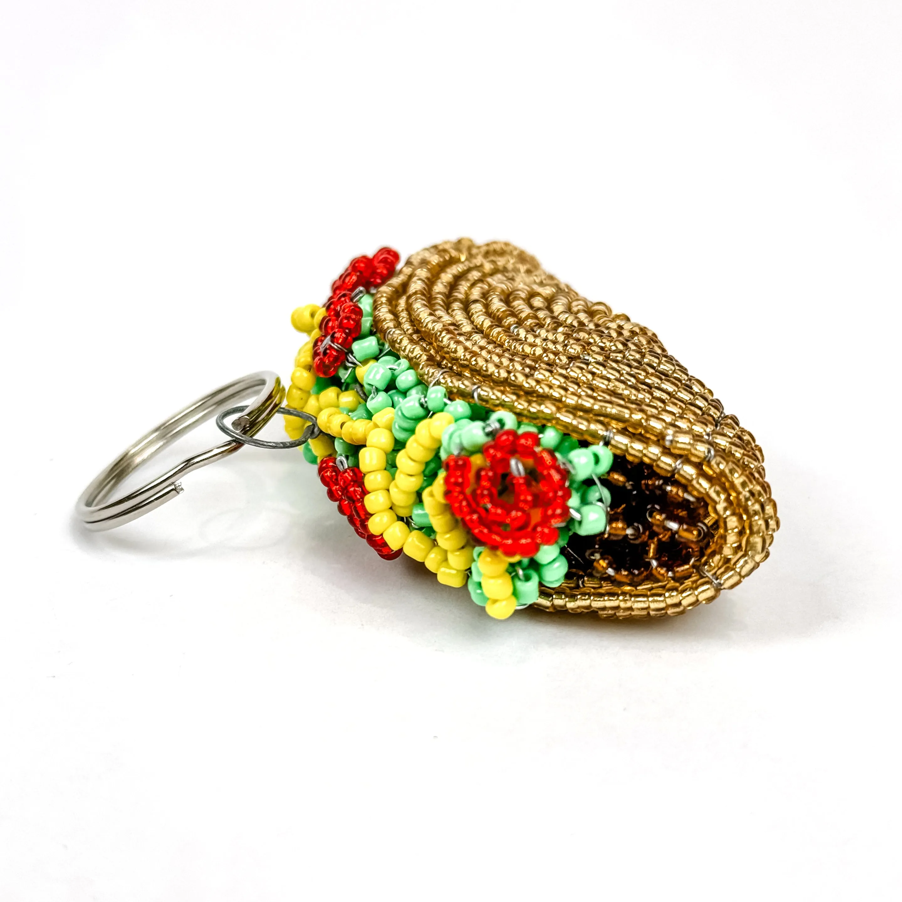 Beaded Taco Keychain