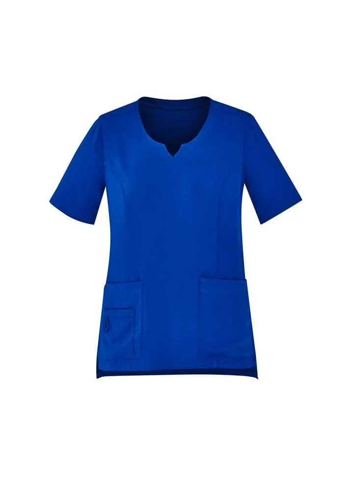 BizCare Avery Womens Tailored Fit Round Neck Scrub Top CST942LS