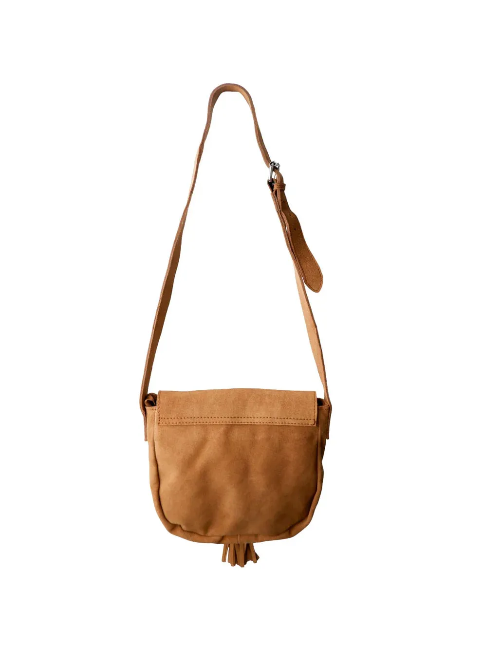 Black Colour Bcedith Suede Crossover Bag Camel