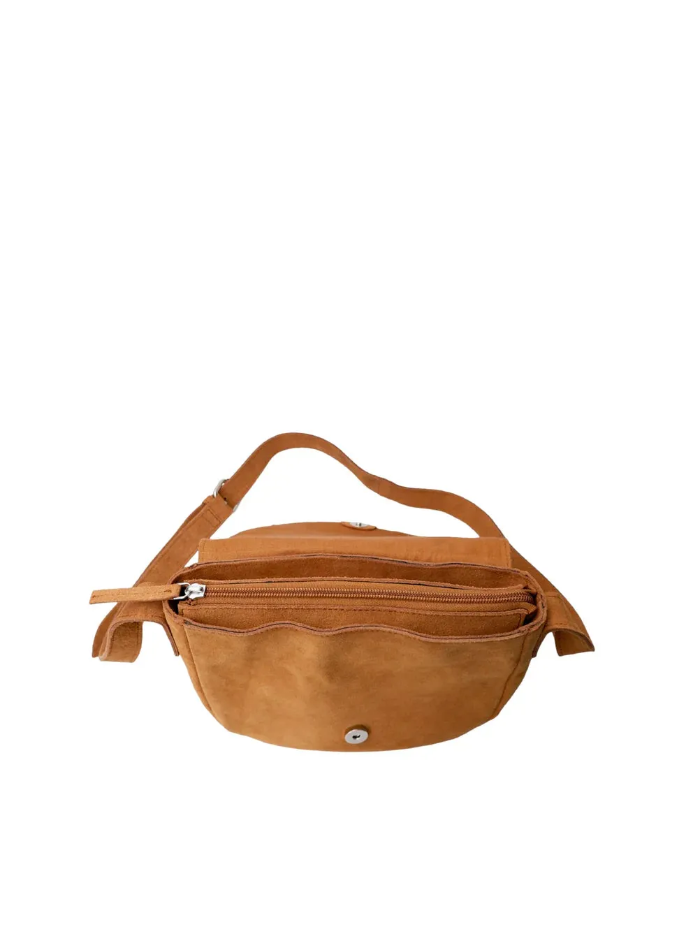 Black Colour Bcedith Suede Crossover Bag Camel