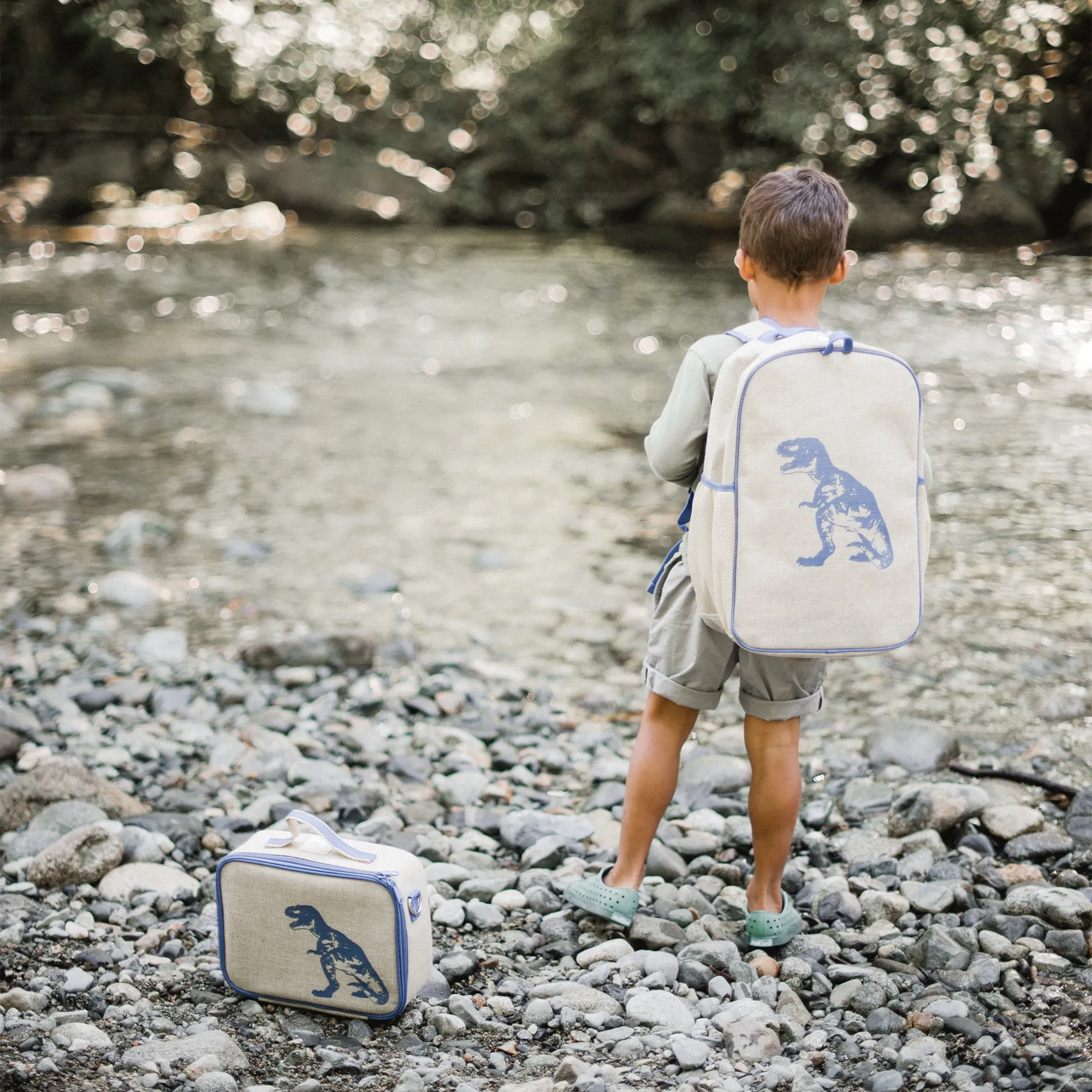 Blue Dino Grade School Backpack