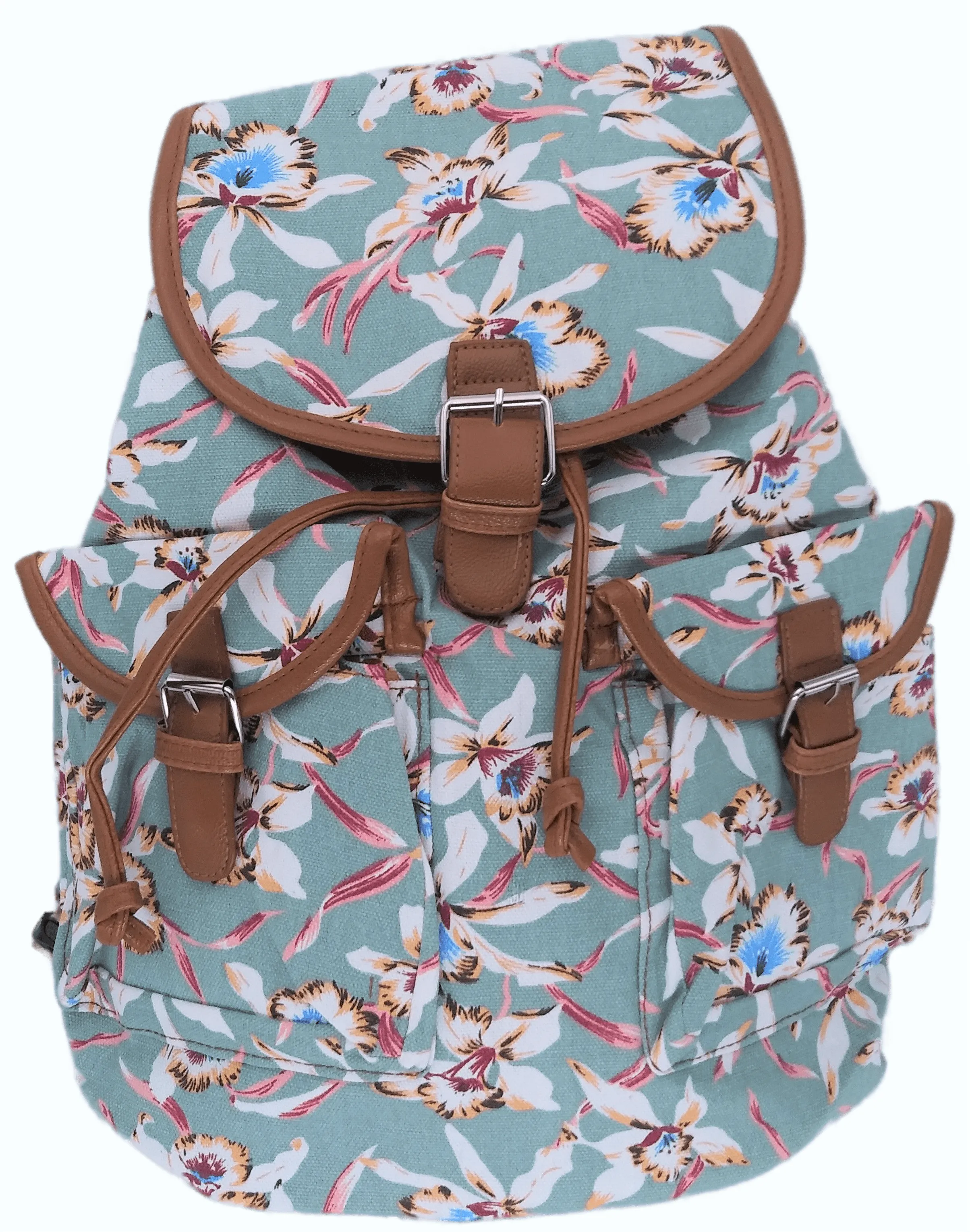 Bravo! Backpack Rucksack Drawstring (Waterlily, Aqua)