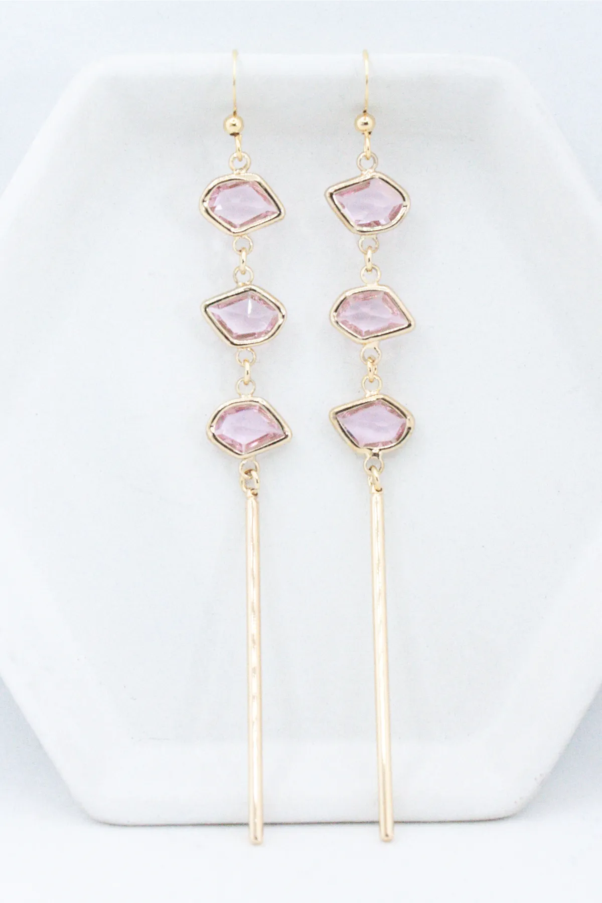 BUNGALOW BLONDE JEWLERY - BALI ALI GEMSTONE EARRINGS PRETTY IN PINK