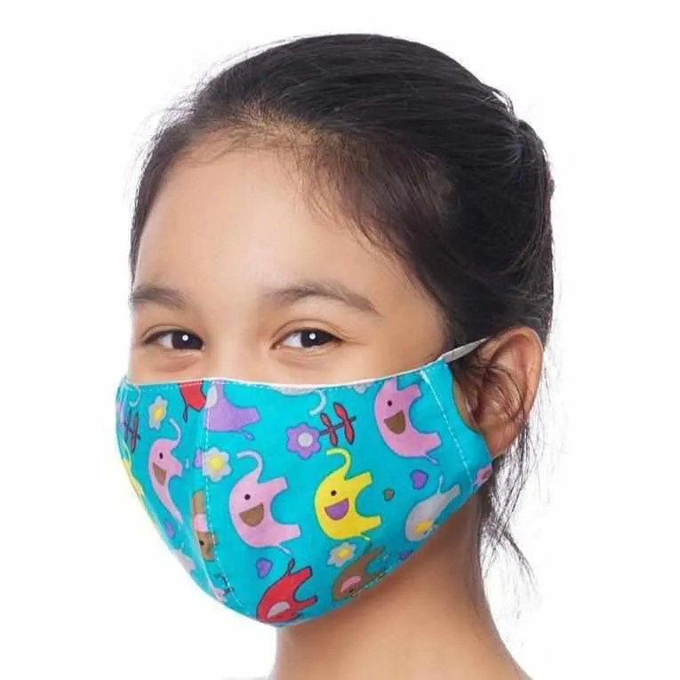 Child 5-8 Reusable Face Mask with Filter Pocket 100% Cotton - Thailand