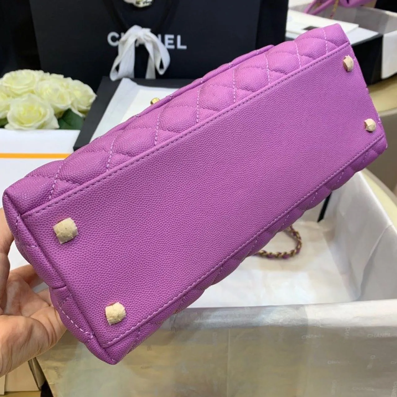 CHLLarge Flap Bag With Top Handle Purple For Women, Women’s Handbags, Shoulder And Crossbody Bags 11in/28cm A92991