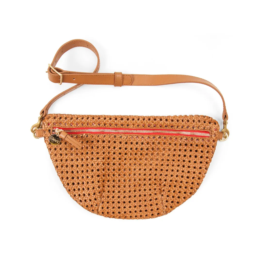 Clare V. - Grande Fanny in Tan Rattan