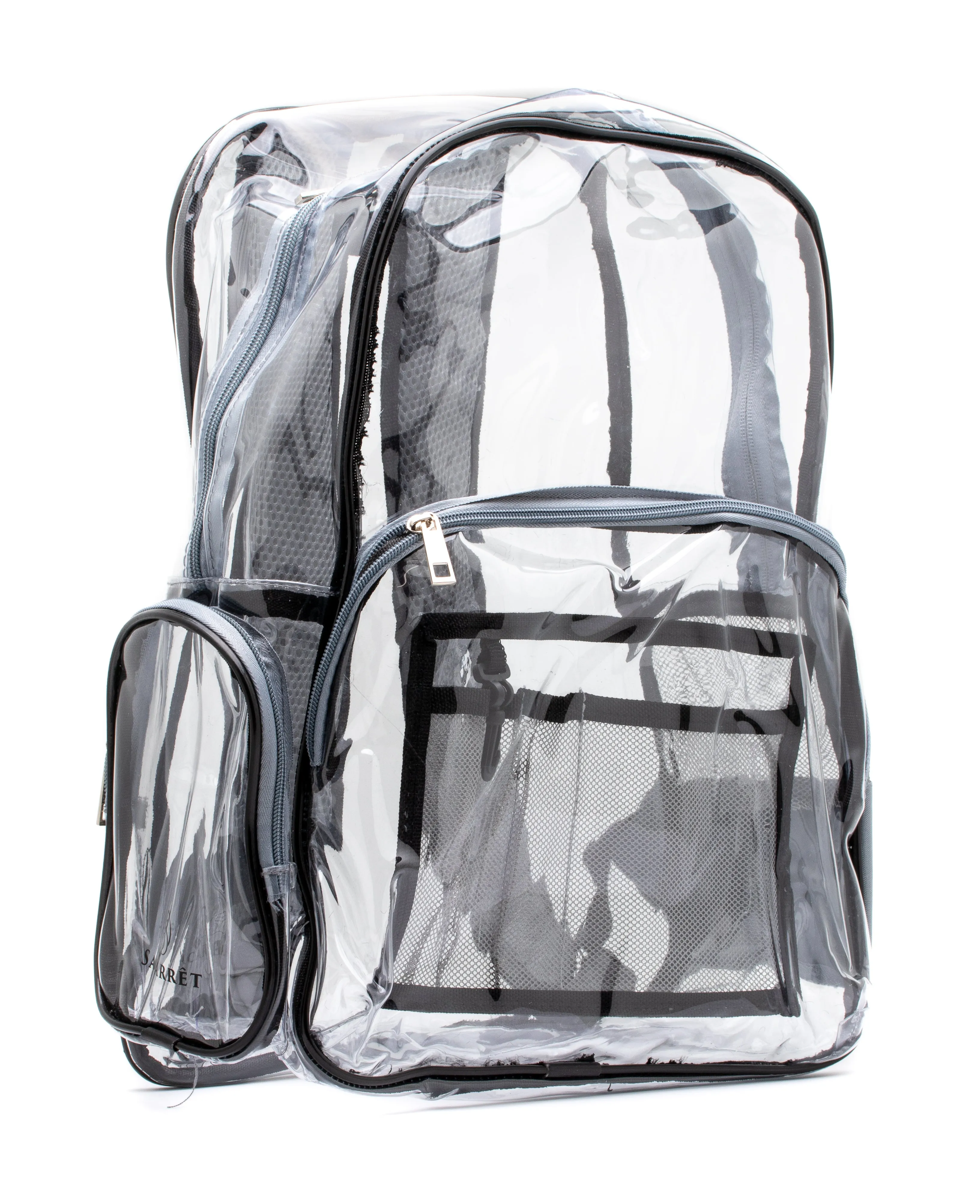 Clear Backpack - Gray and Black