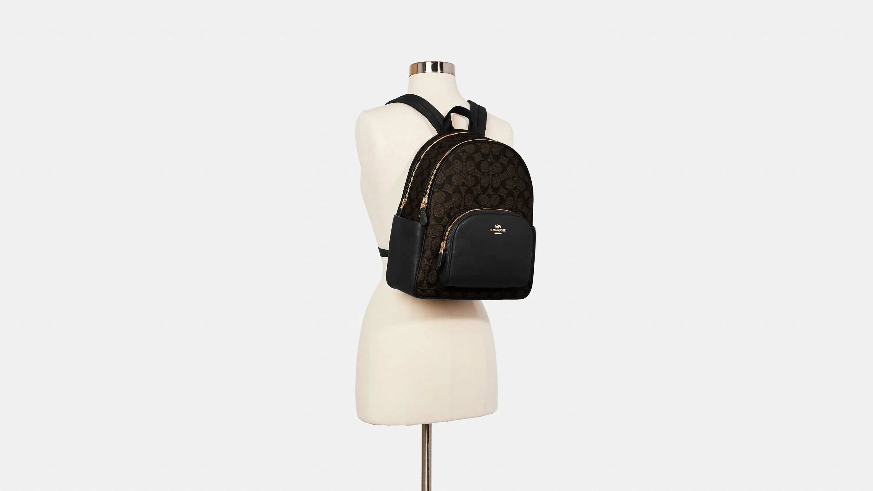 Coach Large Court Backpack In Signature Canvas