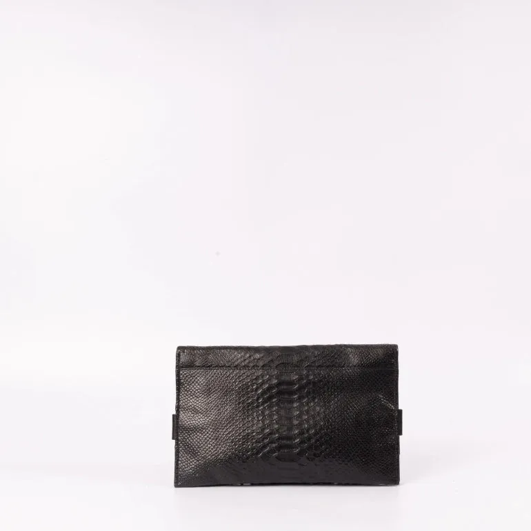 Coach Snakeskin Flap Clutch