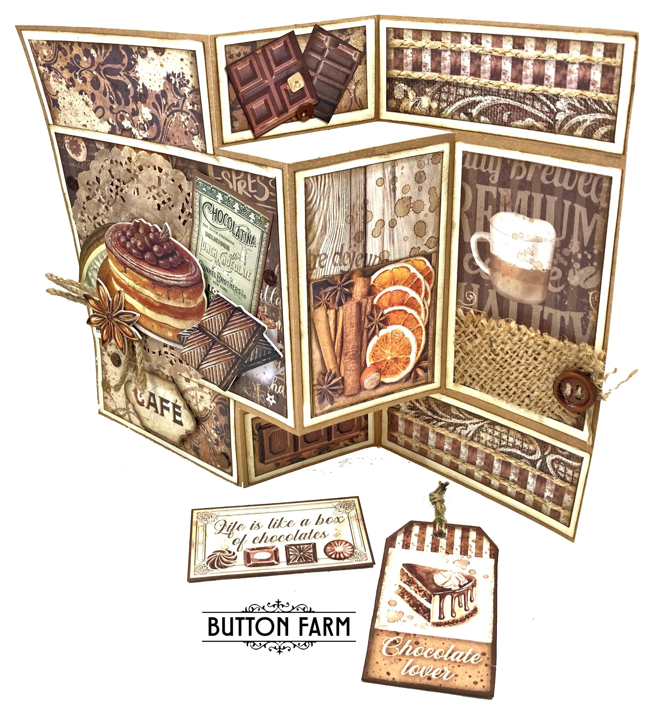 Coffee and Chocolate Card Kit by Kathy Clement  - Digital Tutorial