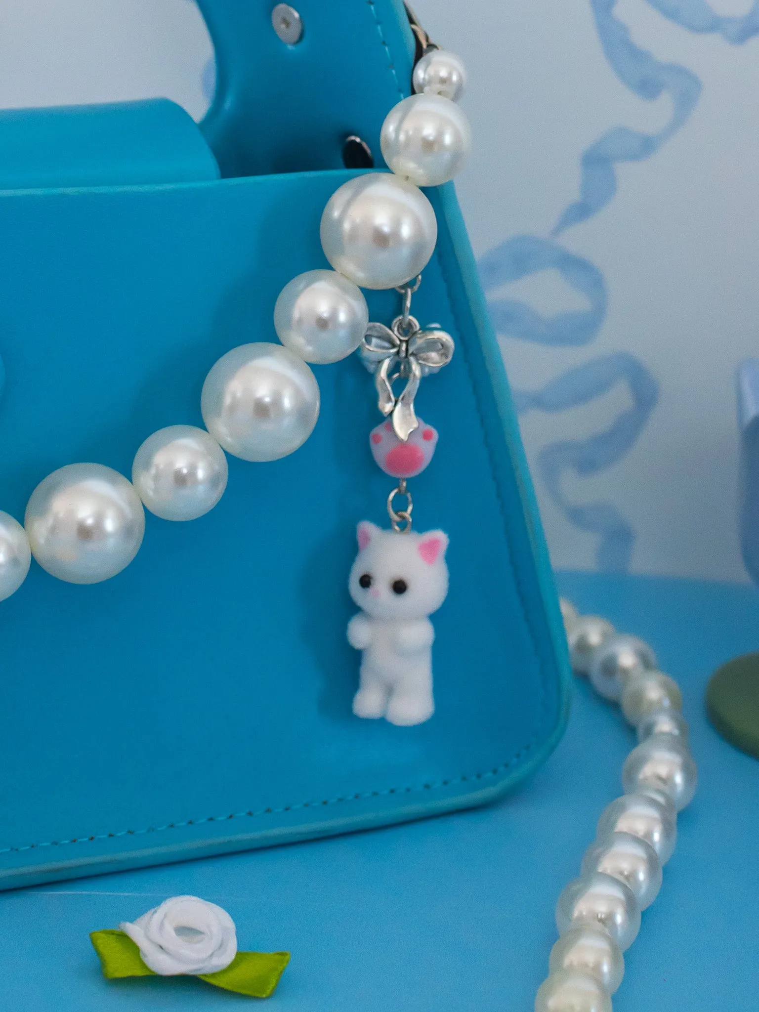 Critter Phone Charm - Coquette Kitty