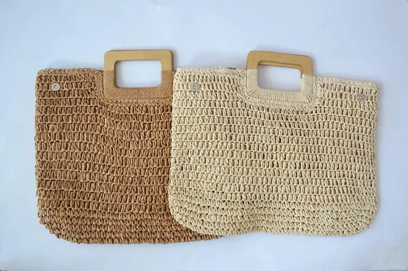 Crochet Bag Female Summer Straw Bag Handbag Beach Bag