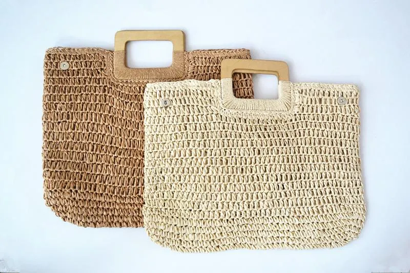 Crochet Bag Female Summer Straw Bag Handbag Beach Bag