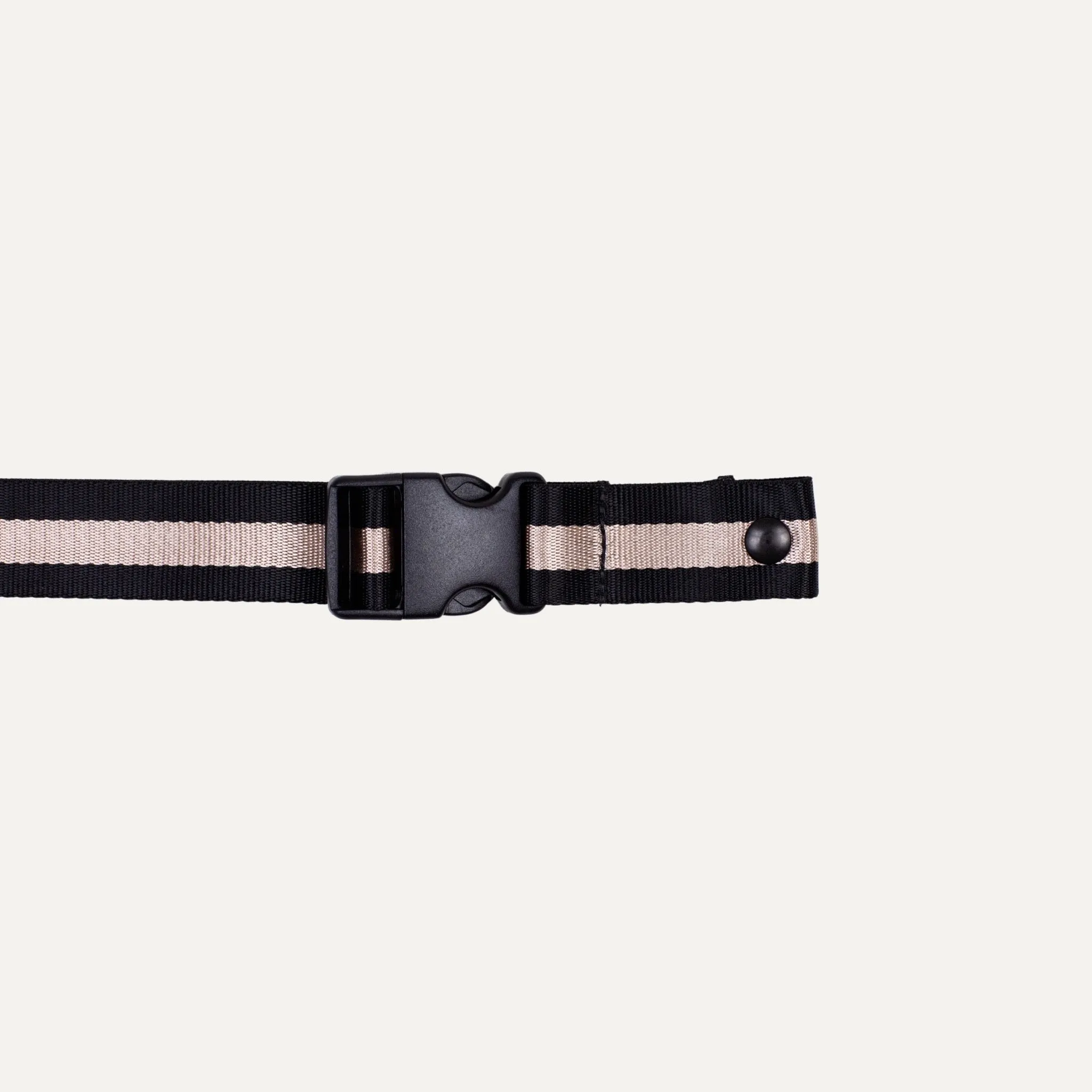 Crossbody/Fanny Pack Strap | Black Champagne Stripe