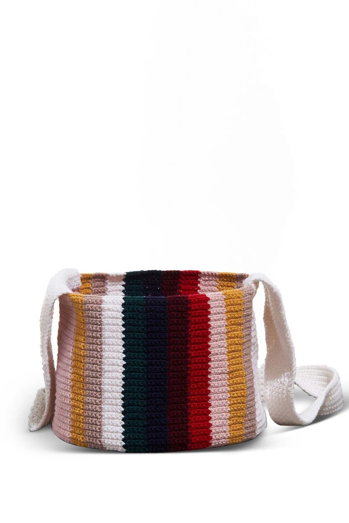 Crossover Knit Bag in Multi Cashmere