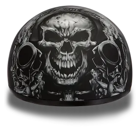 D6-G D.O.T. DAYTONA SKULL CAP - W/ GUNS