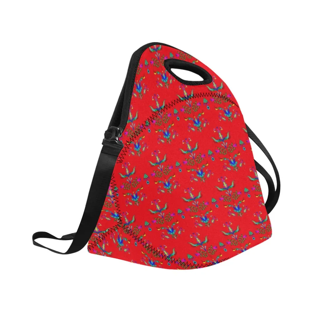 Dakota Damask Red Neoprene Lunch Bag/Large