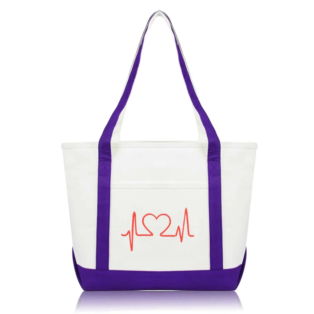 Dalix Heartbeat Tote Bag