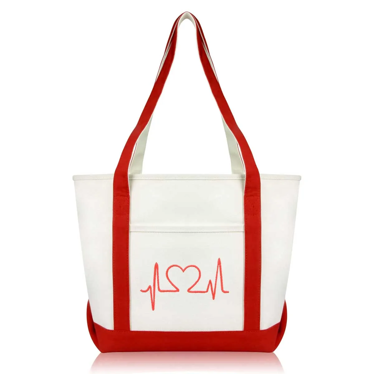 Dalix Heartbeat Tote Bag