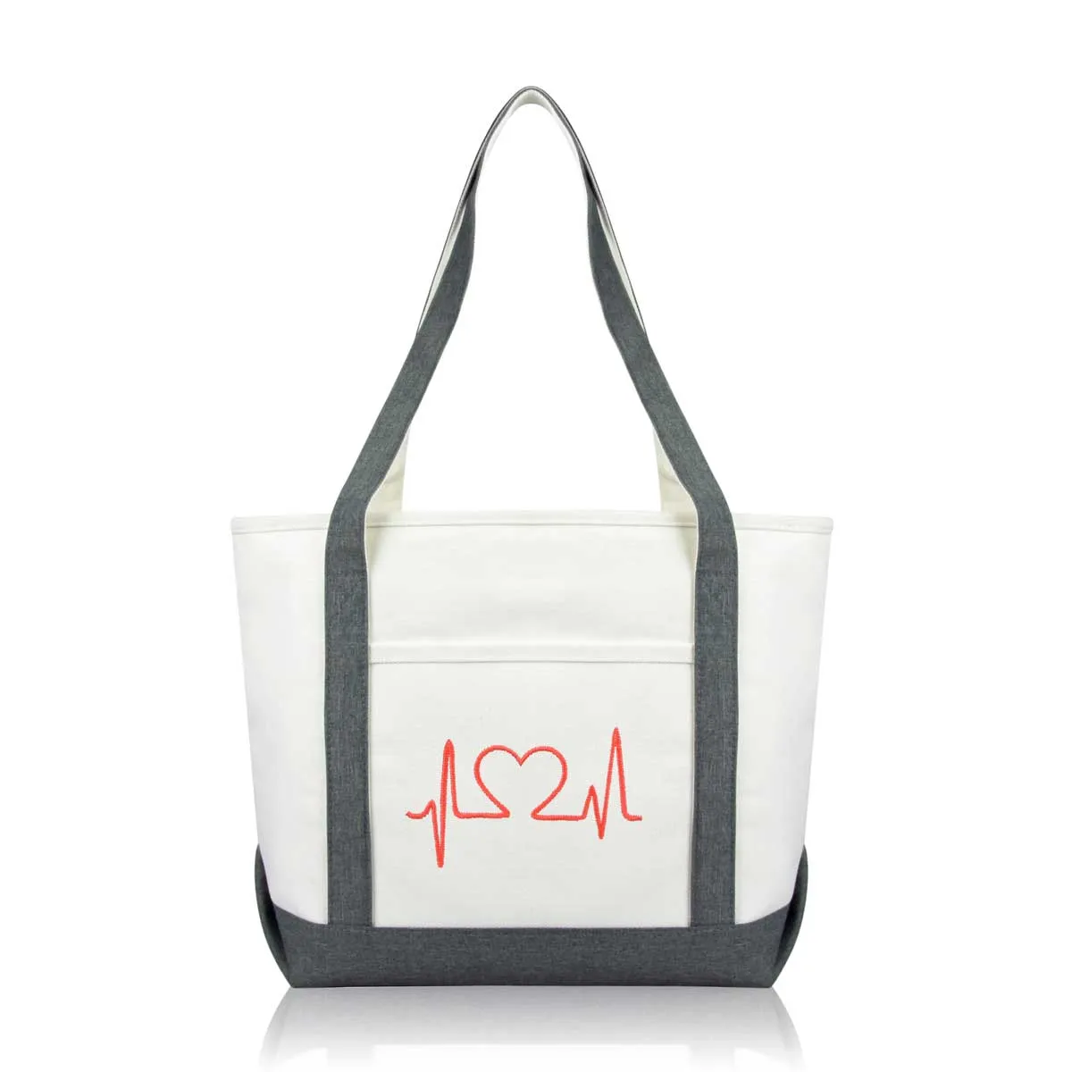 Dalix Heartbeat Tote Bag