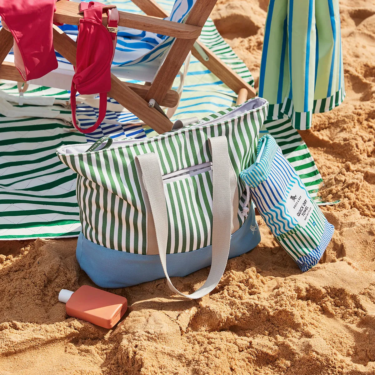 Dock & Bay Canvas Beach Bags - Olive Grove