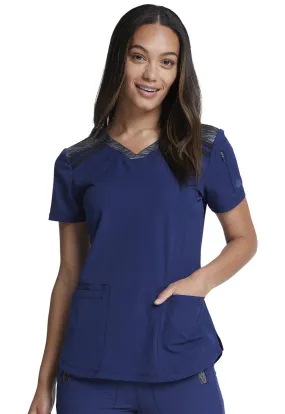 Dynamix Dickies Contrast V-Neck Scrub Top DK740