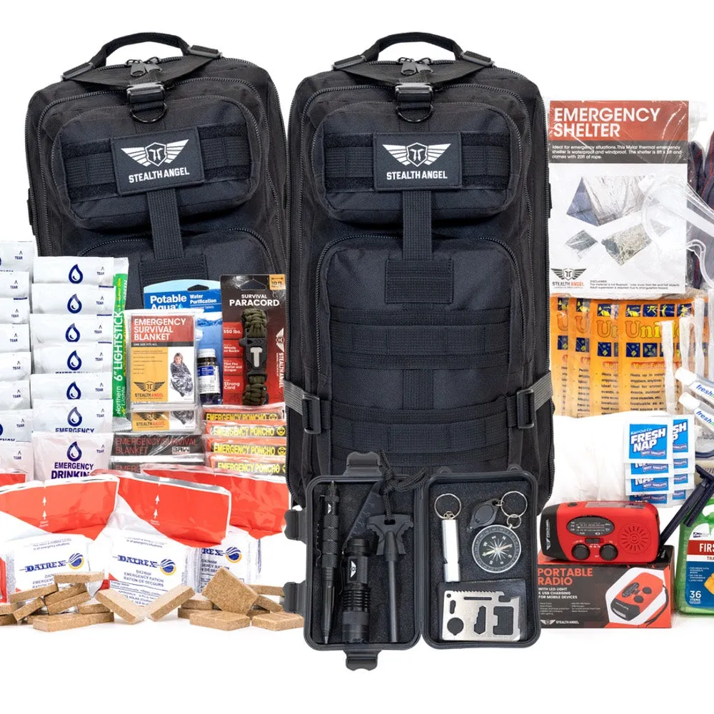 Earthquake Preparedness Kit 3 Person (144 Hour) Backpack Stealth Angel Survival