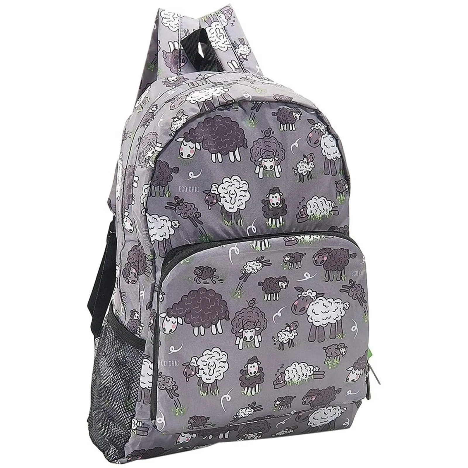 Eco Chic Lightweight Foldable Backpack (Sheep Grey)