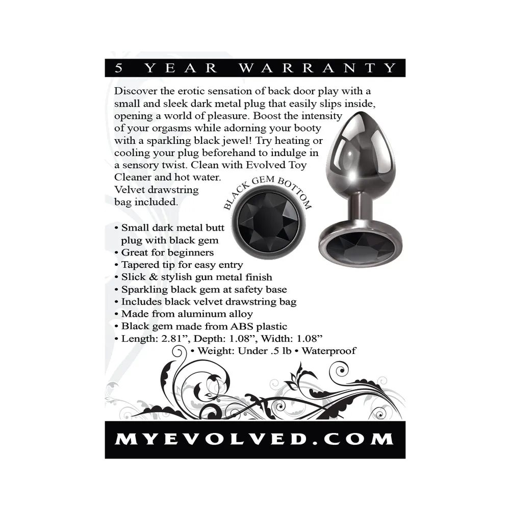 Evolved Black Gem Anal Plug Small