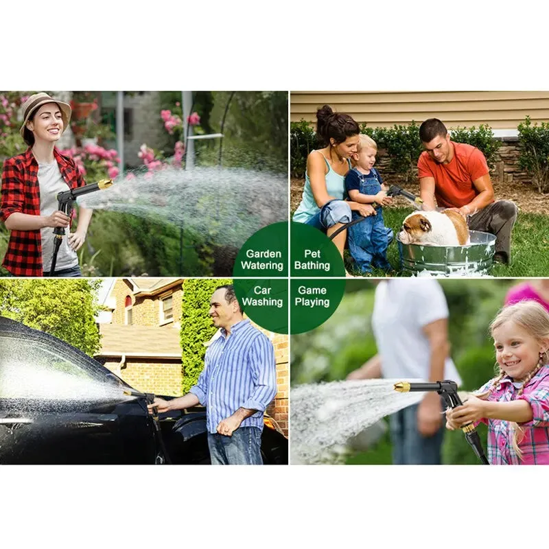 Expandable Garden Hose with High Pressure Sprayer add Foam Bottle