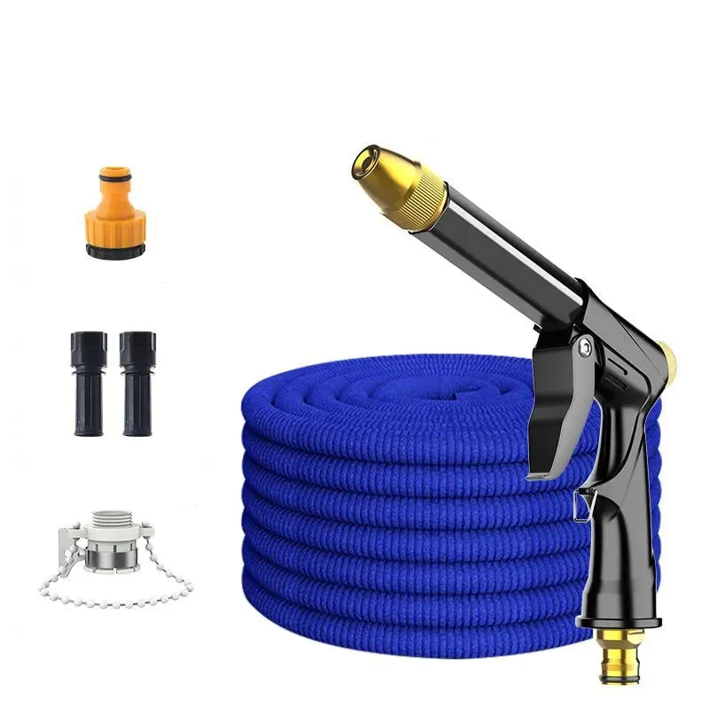 Expandable Garden Hose with High Pressure Sprayer add Foam Bottle