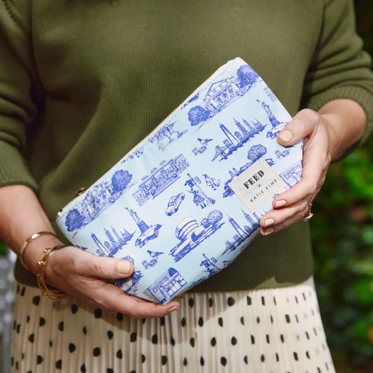 FEED x Katie Kime Toile Pouch