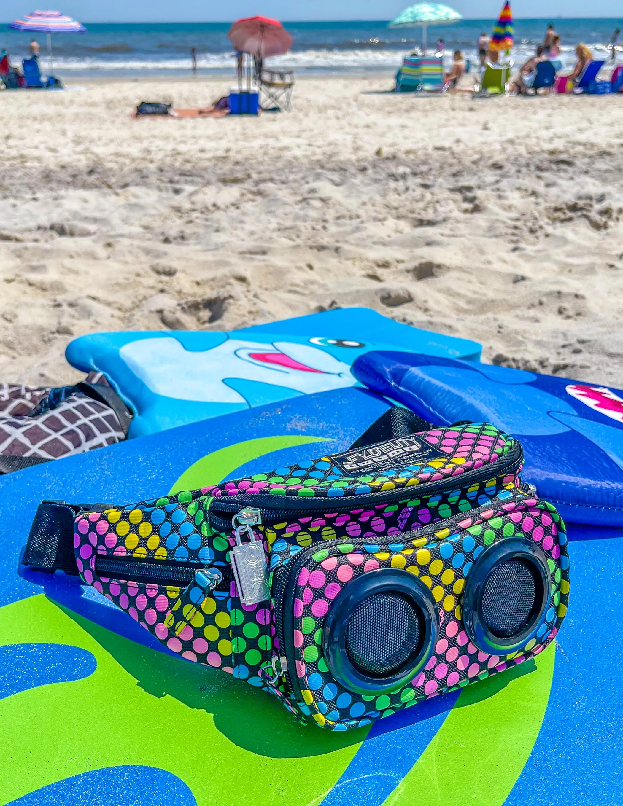 FI-HI Fanny Pack | Bluetooth Speakers |Neon Dots