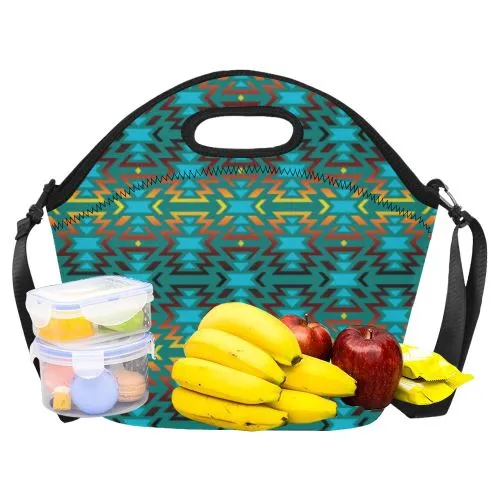 Fire Colors and Sky Deep Lake Neoprene Lunch Bag/Large