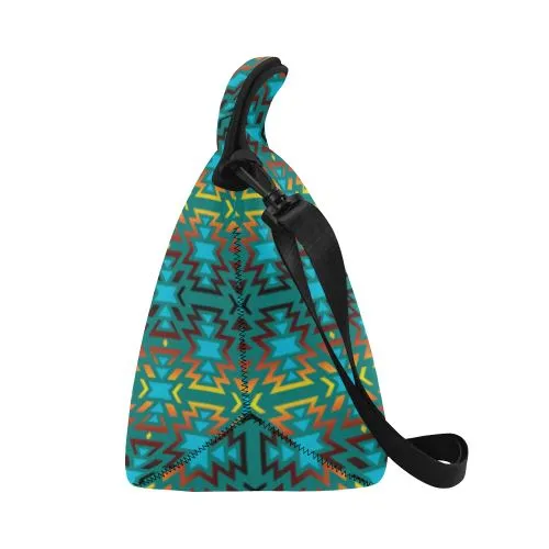 Fire Colors and Sky Deep Lake Neoprene Lunch Bag/Large